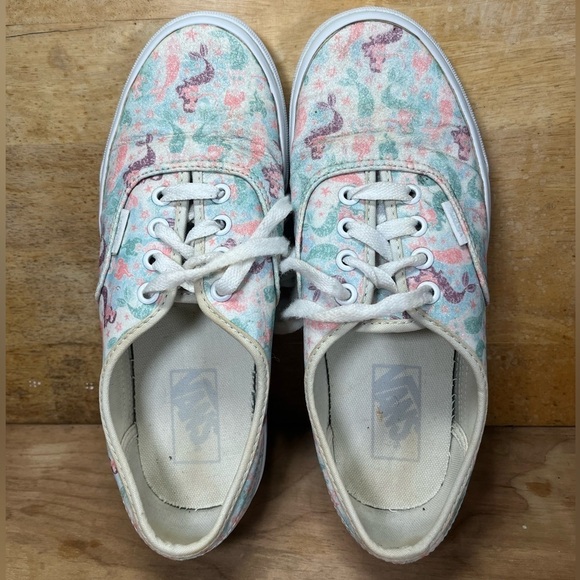 Vans Authentic Mermaid GLITTER Low Womens Size 7.5 Shoes Sneakers Pink Blue - Picture 6 of 8